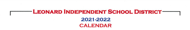 District School Academic Calendar for Leonard Intermediate School