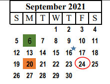 District School Academic Calendar for Levelland H S for September 2021