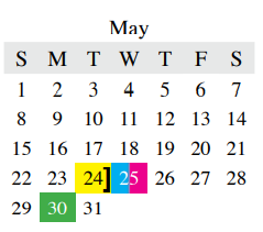 District School Academic Calendar for Learning Ctr for May 2022
