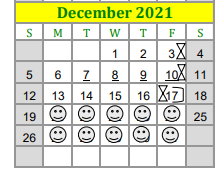 District School Academic Calendar for Lexington Elementary School for December 2021