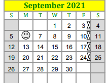 District School Academic Calendar for Lexington Middle School for September 2021