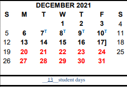 District School Academic Calendar for Gulf Coast High School for December 2021