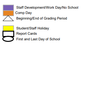 District School Academic Calendar Legend for Williamson County Juvenile Detenti