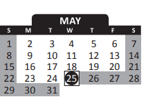 District School Academic Calendar for Maxey Elementary School for May 2022