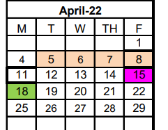 District School Academic Calendar for Lindale Jjaep for April 2022