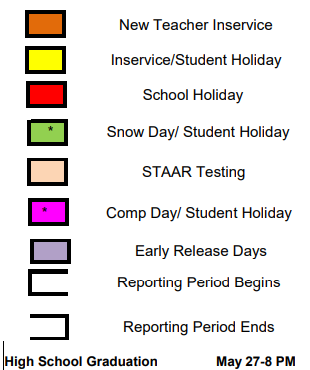 District School Academic Calendar Legend for St Louis Unit