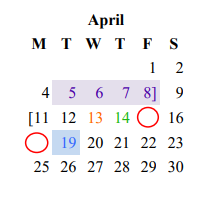 District School Academic Calendar for Littlefield Junior High for April 2022