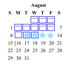 District School Academic Calendar for Littlefield Primary for August 2021