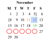 District School Academic Calendar for Littlefield Elementary for November 2021
