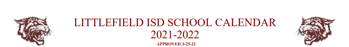 District School Academic Calendar for Littlefield Junior High