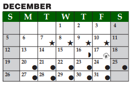 District School Academic Calendar for Livingston J H for December 2021