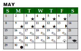District School Academic Calendar for Livingston J H for May 2022