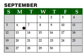 District School Academic Calendar for Timber Creek Elementary for September 2021