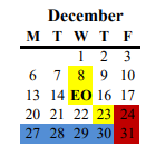 District School Academic Calendar for Creekside Elementary for December 2021