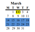 District School Academic Calendar for Live Oak Elementary for March 2022