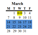 District School Academic Calendar for Plaza Robles Continuation High for March 2022