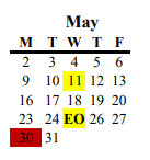 District School Academic Calendar for Morada Middle for May 2022