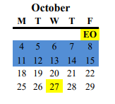 District School Academic Calendar for Morada Middle for October 2021