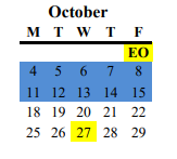 District School Academic Calendar for Plaza Robles Continuation High for October 2021