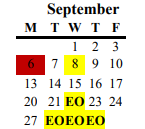 District School Academic Calendar for Live Oak Elementary for September 2021