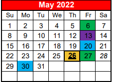 District School Academic Calendar for Lone Oak Middle for May 2022