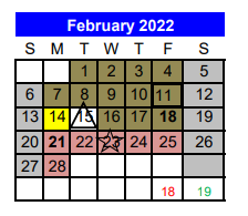 District School Academic Calendar for Opportunity Learning Ctr for February 2022