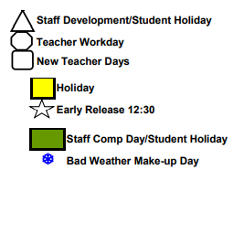 District School Academic Calendar Legend for Opportunity Learning Ctr