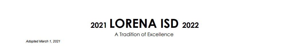 District School Academic Calendar for Lorena High School