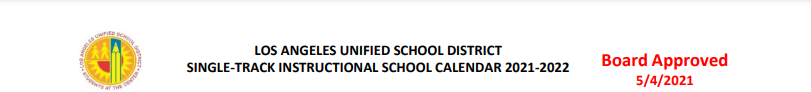 District School Academic Calendar for West Valley Special Education Center