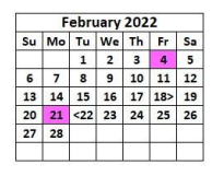 District School Academic Calendar for Rosenwald Pri for February 2022