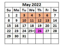 District School Academic Calendar for Rosenwald Pri for May 2022