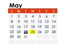 District School Academic Calendar for Central Elementary School for May 2022