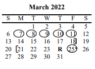 District School Academic Calendar for Mabank Daep for March 2022