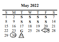 District School Academic Calendar for Central Elementary for May 2022