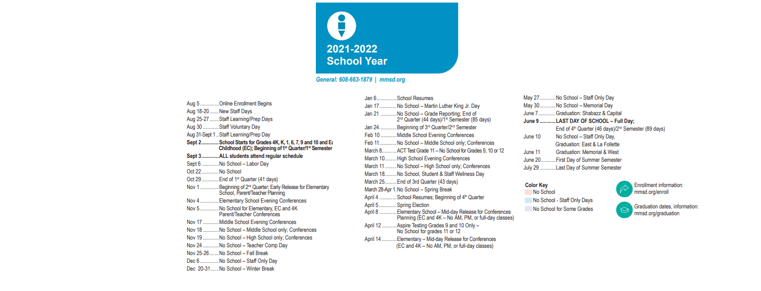 District School Academic Calendar Key for O'keeffe Middle