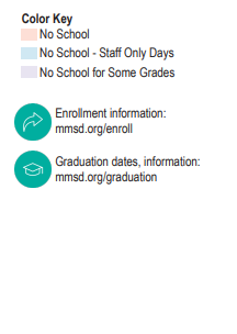 District School Academic Calendar Legend for Mendota Elementary