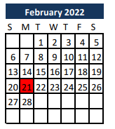 District School Academic Calendar for Madisonville High School for February 2022