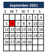 District School Academic Calendar for Madisonville Junior High School for September 2021