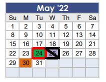 District School Academic Calendar for Magnolia Junior High for May 2022