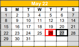 District School Academic Calendar for Malakoff Alternative Program (map) for May 2022