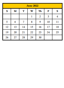 District School Academic Calendar for Manatee High School for June 2022