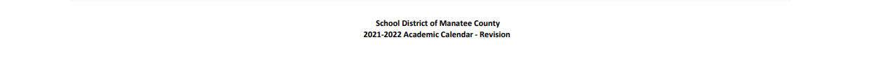 District School Academic Calendar for Manatee Palms Youth Services
