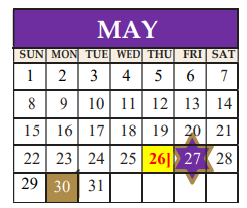 District School Academic Calendar for Falls Career H S for May 2022