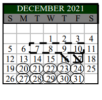 District School Academic Calendar for Marion High School for December 2021