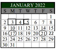 District School Academic Calendar for Marion High School for January 2022