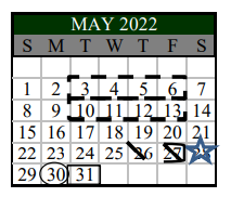 District School Academic Calendar for Norma Krueger El/bert Karrer Campu for May 2022