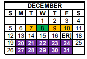District School Academic Calendar for Mason High School for December 2021