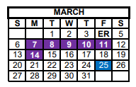 District School Academic Calendar for Mason Junior High for March 2022