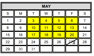 District School Academic Calendar for Fields Elementary for May 2022