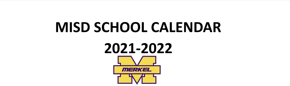 District School Academic Calendar for Merkel High School